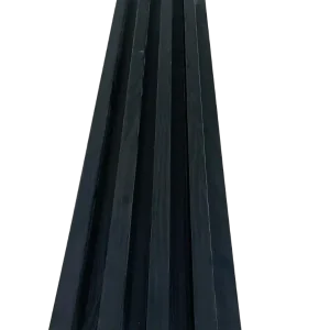 WPC Fluted Wall Panel in Black Wood finish for interior walls and ceilings